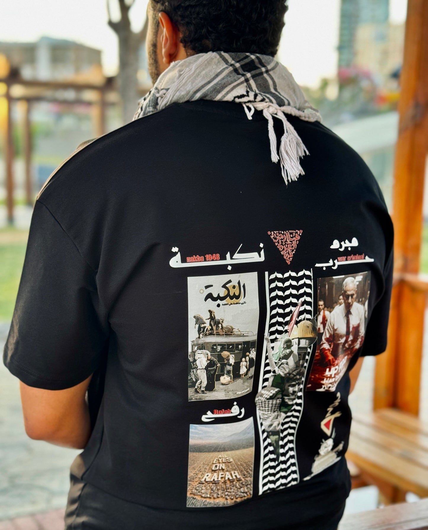 "From The River To The sea" oversize T-shirt - Apostrophe.Fasla