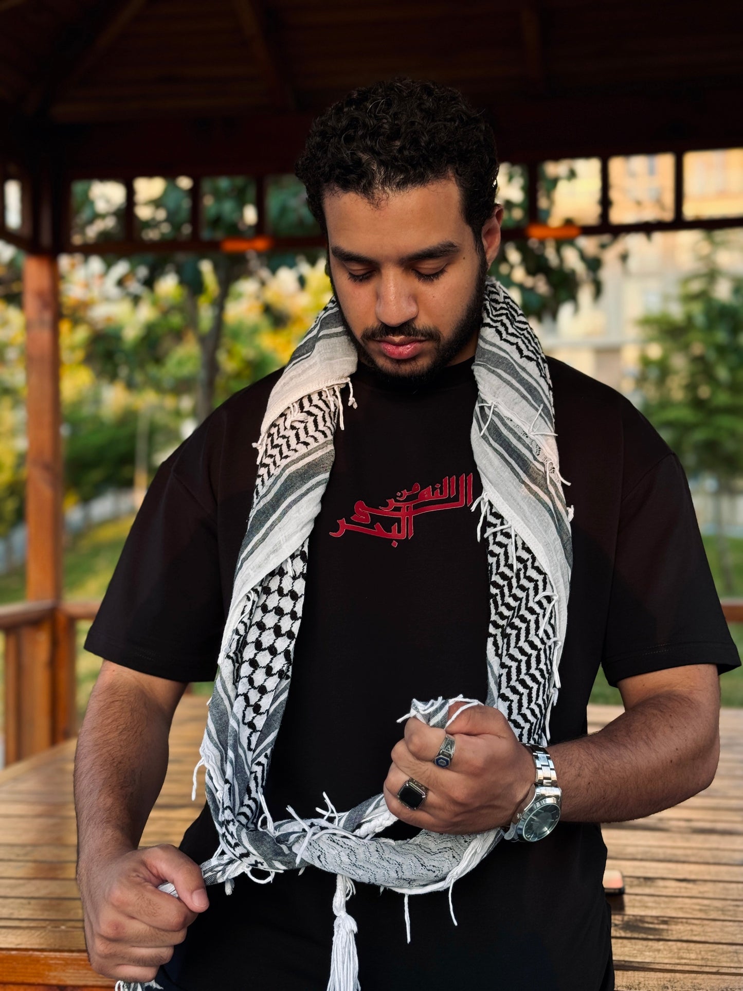 "From The River To The sea" oversize T-shirt - Apostrophe.Fasla